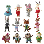12 tk/komplekt Zootopia 2 Multifilm Animeskuju Nick Judy Gary Tegevuskuju M&auml;nguasjad Toakujundid F&auml;nnide J&otilde;ulukingitused gray
