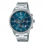 Renoveeritud Casio Standard Analoog Kronograaf Roostevabast Terasest Sinise Kettaga Kvarts MTP-E515D-2A1V Meeste K&auml;ekell sinine