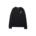 Nike Swoosh Vabaaja Spordipusa Kahekonksuga &Uuml;mmarguse Kaelusega Pikkade Varrukatega 'Must' DB6156-010 M