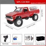 2024. aasta uus t&auml;isskaala RC-auto 1:16 2,4G 4WD Rock Crawler elektriline ronimisauto LED-valgusti maanteel 1/16 lastele kingitused m&auml;nguasjad punane