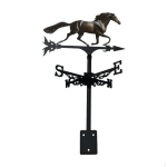 Hobuse metallist tuulelipp Tuulelipp Vintage Dekoratiivne Tuule suuna indikaator jaoks black