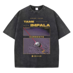 Vintage Tame Impala Graafilised T-s&auml;rgid Streetwear Rock Pop Muusika T-s&auml;rgid Meeste Naiste Suvine Vabaaja Mood L&uuml;hikese Varrukaga Top M black