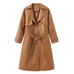 Naiste mantlid Kunstnahast rev&auml;&auml;r Tuulejokk PU avara kolmerealise n&ouml;&ouml;biga Treeningmantel Klassikaline v&ouml;&ouml;ga mantel S&uuml;gis-talv v&auml;limine riietus S