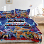 He-Man Masters Universe Hooaeg &Uuml;ks Voodipesukomplekt Tekikate Kingitus Magamistoale, Sisaldab 1 Tekikatet ja 2 Padjap&uuml;&uuml;ri, Tekk ei kuulu komplektiB269 135x200cm