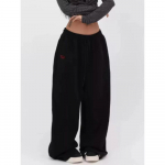RogueWave Y2k Hallid dressip&uuml;ksid Naistele Vintage Hip Hop Korea Vabaaja Jooksup&uuml;ksid &Uuml;lem&otilde;&otilde;duline Harajuku Ameerika Retro P&uuml;ksid S must