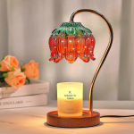Maasika klaasist k&uuml;&uuml;nla soojendaja lamp taimeriga ja reguleeritava valgusega purkk&uuml;&uuml;naldele Kingitused