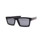 Prada Active Impavid Seeria Moodne Kaasaegne Puhkus Sport P&auml;ikeseprillid Polariseeritud Ristk&uuml;likukujuline Meeste p&auml;ikeseprillid Matt-Must SPS02Z-U-1BO-02G Basic Packaging-Eyeglass Case+Box,55