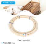 1/2 tk &Uuml;mar rotangist punutud ribad Rattanist rotangirull DIY m&ouml;&ouml;bli korvi punumine vitspunutise valmistamine parandusvahendid Puidust beige