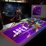 A-Apex L-Legendse Hiirematt RGB Taustvalgustusega Hiirematt S&uuml;learvuti Hiirematt S&uuml;learvuti M&auml;ngur Arvutilaud M&auml;ngutarvikud RGB600x300x3mm purple