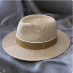 2025 Disaineri Naturaalne Panama Pehme Kujuga Strohm&uuml;ts Suvine Naiste/Meeste Lai &Auml;&auml;r Ranna P&auml;ikesem&uuml;ts UV-kaitsega Fedora S&uuml;nnip&auml;evakingitus Large size 58-60cm khaki