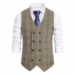 Meeste &auml;riline Slim Fit vabaaja meeste vest pulmadeks Pehme villane tviidist vest Heeringbone Groosmen Retro Vintage Slim L parkkoor