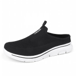 Pluss suurused 48 49 Suvi Meeste poolkingad Slip-on V&otilde;rk-papud Sandaalid Kerged Mugavad Hingavad Dropshipping 42 must valge v&auml;rv