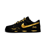 Nike Dunk Must Kuldne L&auml;ikiva Mustriga Nahast Libisemisvastased Kulumiskindlad Madalad Rula Kingad Unisex IO7606-010(team1490-) 44 yellow