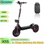 iScooter iX5S 45KM/H Elektriroller V&otilde;imsus 1000W Aku 48V15Ah S&otilde;iduulatus 65km 11-tollised rattad Kokkupandav E-roller iX5S 45KM/H must