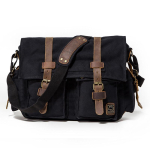 Moodne Vintage Nahast L&otilde;uend Meeste Messengeri kott Puuvillane Mitmetaskuline Crossbody kott Meeste &Otilde;lakott Sling Vabaaja kott big40X12X34CM must