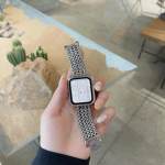 Luksuslik roostevabast terasest rihm Apple Watch 9 8 7 6 SE 5 3 jaoks 45/44/42/41mm Metallist punutud k&auml;ev&otilde;ru Correa iWatch Ultra 49mm 40 38mm 38mm 40mm 41mm h&otilde;be