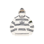 Supreme x Stone Island Keerdtriipudega Kapuutsiga Pusas&auml;rk 'Valge Must' Meeste SUP-FW20-297 S white