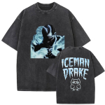 Drake Iceman Tour 2026 Vintage Pesuga T-s&auml;rgid Meeste Hip Hop Gooti Mood T-s&auml;rgid Vabaaja &Uuml;le suuruse Puuvillane T-s&auml;rk Streetwear S mitmev&auml;rviline