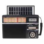 Kaasaskantav raadio AM FM Shortwave Bluetooth-k&otilde;lariga, Transistorraadio USB-C laetav/p&auml;ikesepatareiga t&ouml;&ouml;tav, Toetab TF-kaarti, AUX-i, USB-m&auml;ngijat must