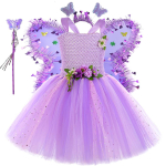 Lillad hald printsessi kleidid tiibadega lastele S pink