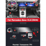 Sise-TPU Mercedes Benz CLA 2026 jaoks Uus Kaitsekile Kate Kriimustusvastane Navigatsiooniekraan Autokile Tarvikud Left rudder driving