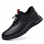 Uued meeste kingad Ehtne nahk Vabaaja kingad Madalad Vabaaja Spordijalatsid Noorte Lahedad Slip-on Tossud 38 must