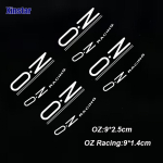 8 tk OZ Racing Velje Kleebis OZ Rally Racing Velgedele Kodarate Kleebised Must Universaalne Auto Tuuningtarvikud h&otilde;bedane valge v&auml;rv