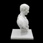 3D-prinditud Julius Caesari kuju Kontorilaua pliiatsihoidja Kontorilaua korraldaja Kontori dekoratiivpliiats Rack Kingitus Kirjatarbed &otilde;petaja kingitus valge