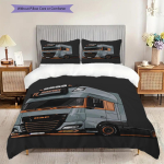 D&uuml;naamiline Duo Sinised Veoautod Liikumisega Voodipesu (1 * tekikott + 2 * padjap&uuml;&uuml;ri, ilma s&uuml;damikuta) 2D Lame Pehme ja mugav Voodipesukomplekt 250x220cm