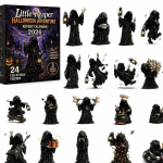 2026 Uus Halloweeni Kummituse Advendikalender Pimekast Komplekt, 24 P&auml;eva Tagasilugemine Akr&uuml;&uuml;list Rippuvad Kaunistused black