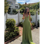 Elegantne naiste halter pikk kleit vintage korsett lapitehnika maxi plisseeritud kleidid suvine ametlik &otilde;htupidu pulmak&uuml;laline roheline XL roheline