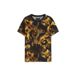Versace Allover Logo Prindiga &Uuml;mmarguse Kaelusega L&uuml;hikeste Varrukatega T-s&auml;rk Meeste Topid Must 76GAH6S0-JS287-G89 L black