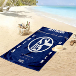 FC Schalke 04 Prindiga Rannar&auml;tik, Suur Pehme Kiirkuivav R&auml;tik Randa, Telkimiseks, Ujumiseks 80cmx160cm(31x63inch)