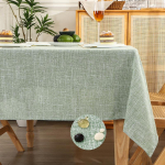 Puuvillane linane Veekindel Laudlina Roheline Laud Vintage S&ouml;&ouml;gilaua Kate J&otilde;uludeks k&ouml;&ouml;k Pidu S&uuml;nnip&auml;ev Dekoor 90x90cm gray