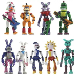 9 tk/komplekt FNAF-i kujukesed Sundrop liigutatavate liigestega Armas Bonnie karu Foxy tegevuskuju mudel M&auml;nguasjad lastele S&uuml;nnip&auml;evakingitused