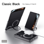 Originaalne luksuslik ehtsast nahast magnetiline &uuml;mbris Samsung Galaxy Z Fol8 Fold 8 jaoks Metallist r&otilde;ngashoidja Klamber Aknavaatega Flip-kaas Galaxy Z Fold 8
