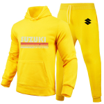 Suzuki Retro logo meeste kevad-s&uuml;gis kapuutsiga pusa ja dressip&uuml;ksid naiste v&auml;lisriiete lahtine komplekt 2026 uus spordi paarimootorratta komplekt XXXL yellow