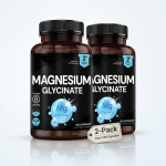 Puhas magneesiumgl&uuml;tsinaat 120 kapslit | Maos&otilde;bralik k&otilde;rge biosaadavusega valem | GMO-vaba ja veganis&otilde;bralik toidulisand 2 PACK