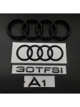Audi A1 4 r&otilde;ngaga logo ABS Must Auto Kapott Esikapoti Iluv&otilde;re Tagaluugi Embleem M&auml;rk Kleebis A1 M&auml;rk 30TFSI Embleem