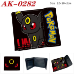 Pokemon Eevee Anime T&auml;isv&auml;rviline Pressn&ouml;&ouml;biga PU Nahast L&uuml;hike Rahakott Kaardihoidja M&uuml;ndikott Meestele Naistele &Uuml;li&otilde;pilastele black