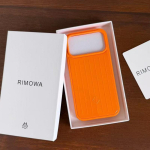 Magnetiline telefoni&uuml;mbris iPhone 17/18 ProMax jaoks, RIMOWA &uuml;hilduv, p&otilde;rutuskindel, kuumakindel, alumiiniummaterjal iPhone 18 Pro Max orange
