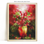 5D isetegemise teemantmaal, t&auml;is &uuml;mmargune lilledega kivikivist pilt tikandite m&uuml;&uuml;k teemant 20X30