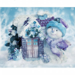 5D DIY Teemantmaal Armas lumememm tikandid Mosaiik Ristpistes Rhinestone Decor 20X30CM