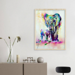 Teemanttikandid Elevandi sugulased Loomad K&auml;sitsi Teemantmaal Tikand Risttikandid 20X30CM