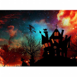 Teemantv&auml;rvimistehnoloogia  Halloweeni loss  Ristpistes kaunistavad seinakleebised Halloweeni kingitused 20X30CM