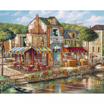 DIY 5D Teemantmaal Ristpistes Teemanttikandid Romantiline Linn N&auml;put&ouml;&ouml; Kodu Dekoratiiv 20X30CM