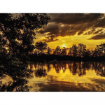 Teemanttikandid Maastik p&auml;ikeseloojangupuud T&auml;is&uuml;mmargune teemantmaal Rhinestone ristpistes 20X30CM