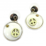 NOA [G0396] - Boucles Cr&eacute;ateur 'Nacre en Folie' blanc valge