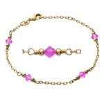 Les Tr&eacute;sors De Lily [K1824] - Bracelet Plaqu&eacute; Or 'Sissi' rose dor&eacute; - 4 mm Heleroosa