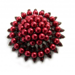 Les Tr&eacute;sors De Lily [L7961] - Broche Cr&eacute;ateur 'Scarlett' rouge punane